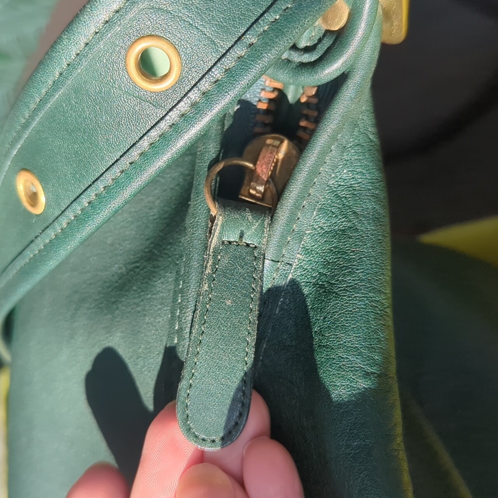 COACH Bottle Green Glove Tanned Leather Duffle Sac XL Bucket Bag 9085 USA COA - Picture 11 of 12